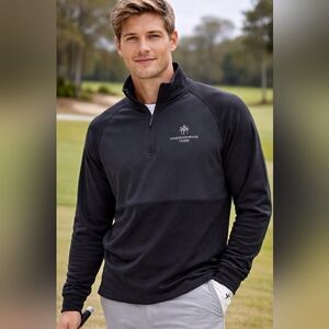 Mens Footjoy Edgewood Tahoe Half Zip Golf, Pull Over Black Men's Large
